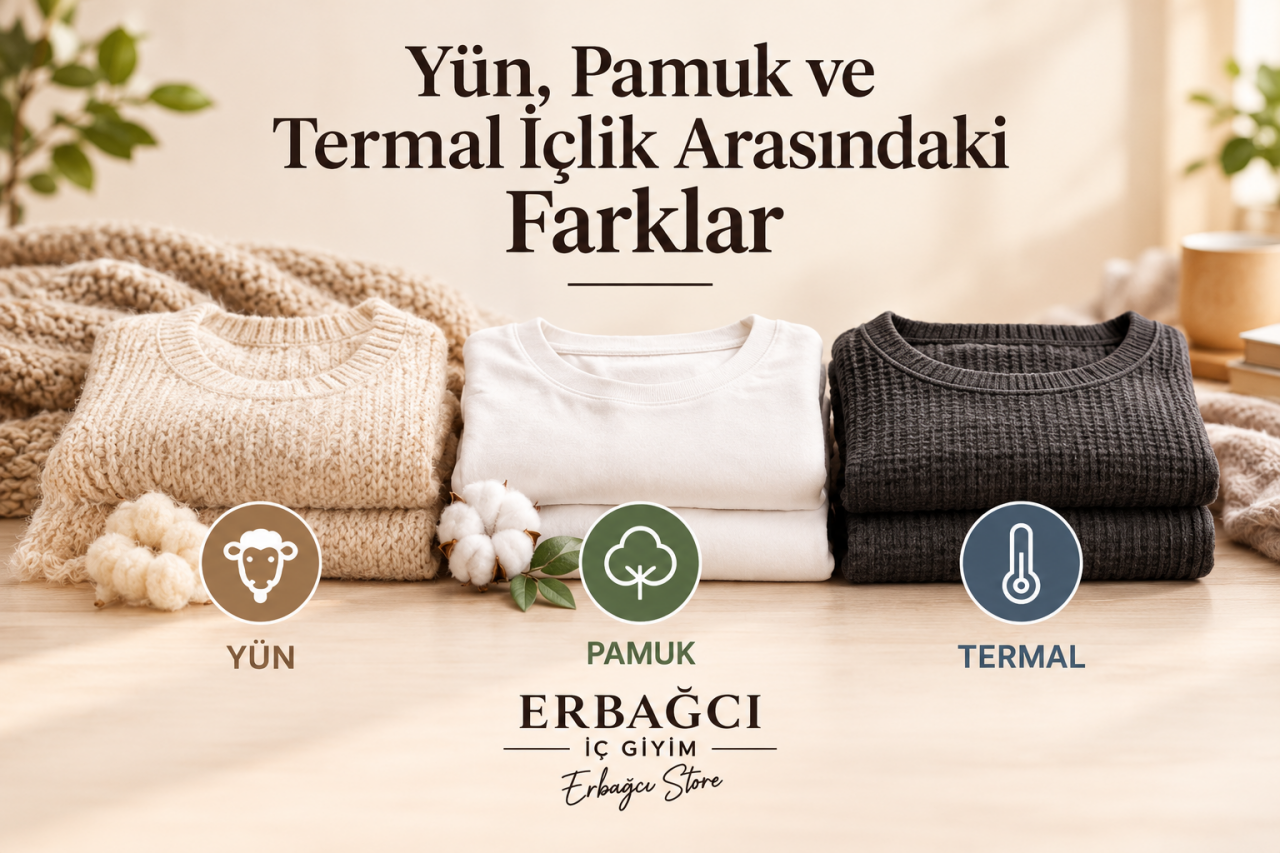 Yün, Pamuk ve Termal İçlik Arasındaki Farklar