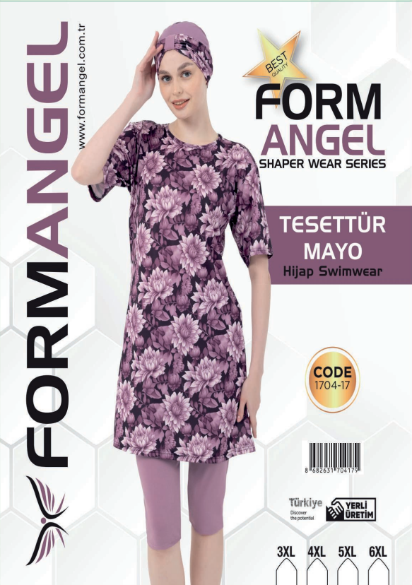 Form Angel 1704-17 Büyük Beden Yarım Kol Haşema