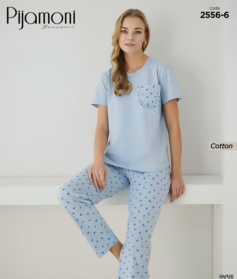 Pijamoni 2556-6 Pamuk Pijama Tk