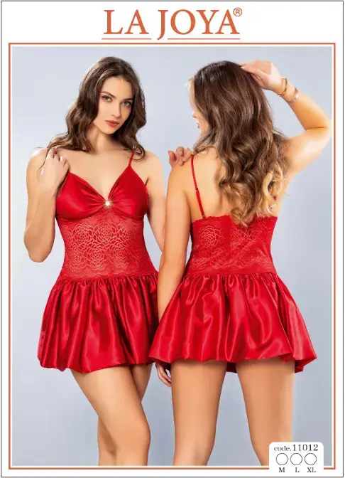 Lajoya 11012 Saten Gecelik