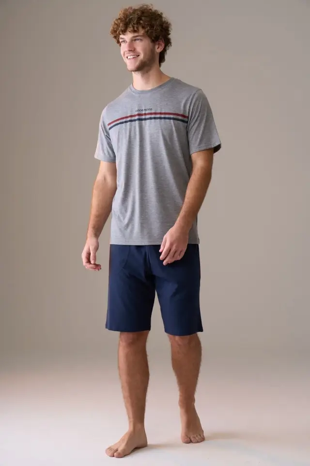 Pijapia 2985 Büyük Beden Şortlu Takım