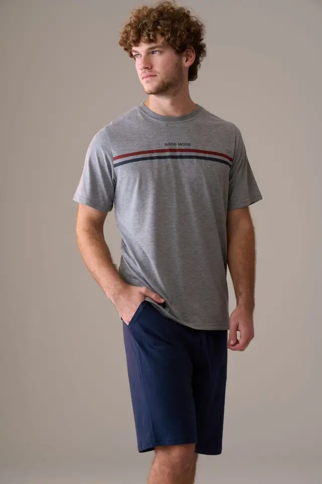 Pijapia 2985 Büyük Beden Şortlu Takım