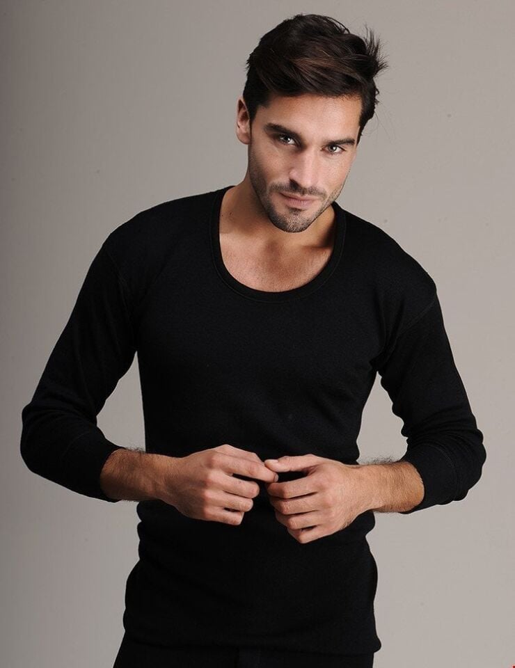 HASYÜN ERKEK UZUN KOL SİYAH