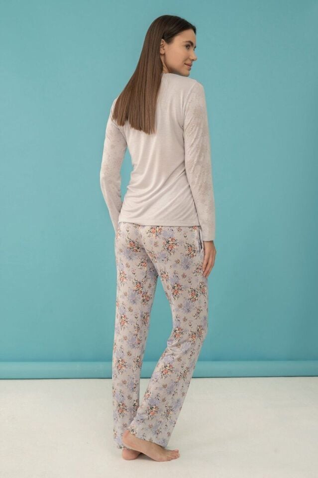 Feyza 4067 Lila Mevsimlik Kadın Pijama Takım