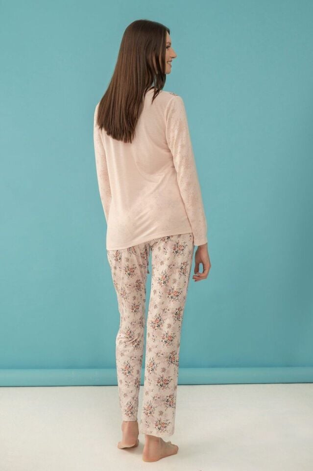 Feyza 4067 Pembe Mevsimlik Kadın Pijama Takım