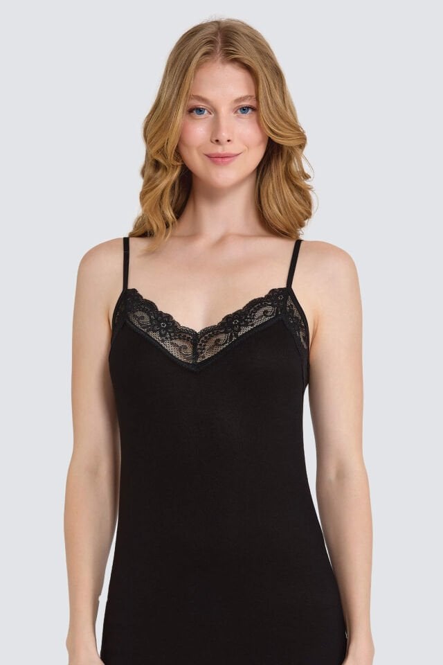 Berrak 7046 Dantelli İp Askı Atlet