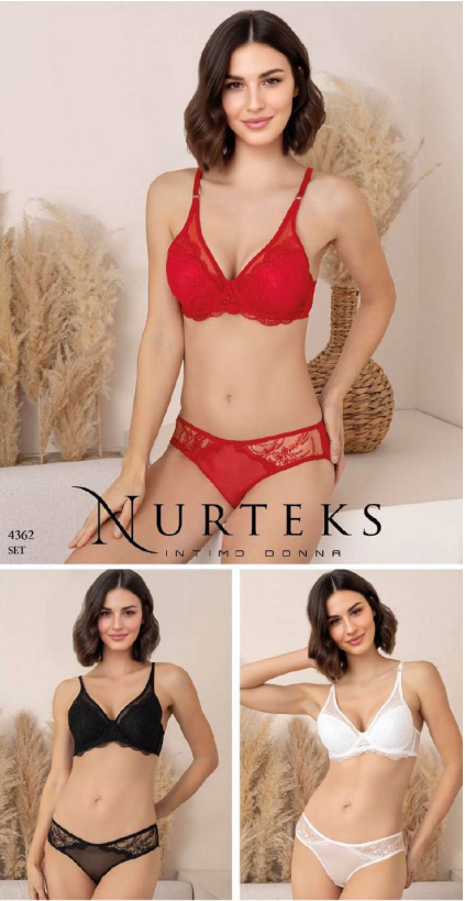 Nurteks 4362 Desteksiz Sütyen Takım