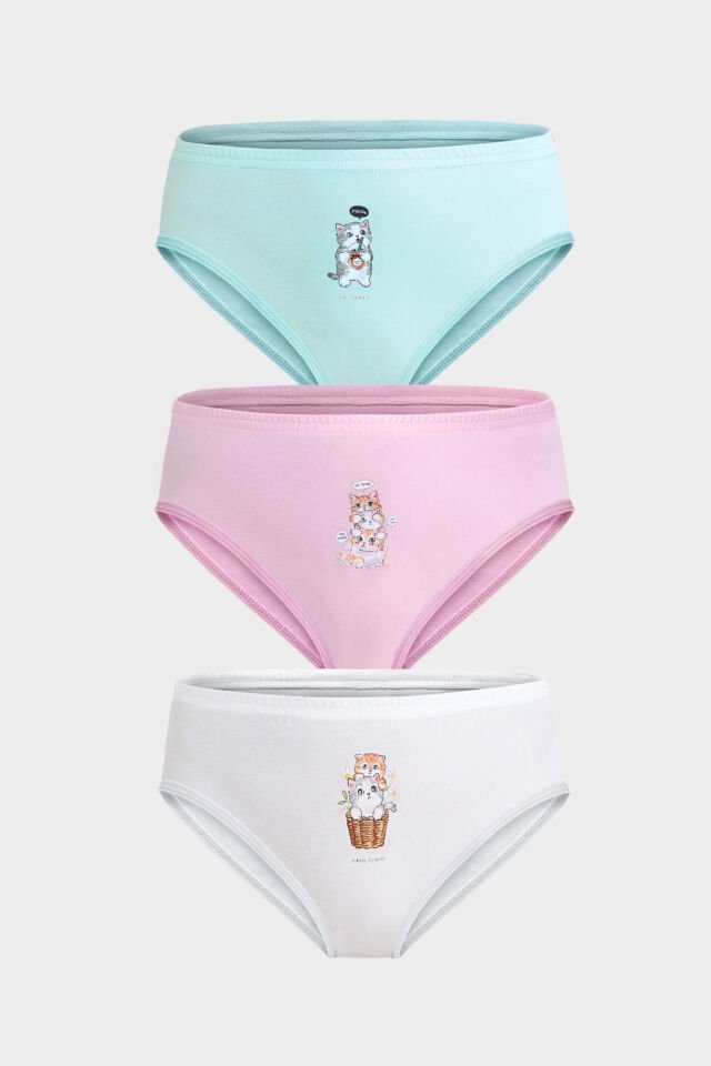 Berrak 5653 3'lü Kız Çocuk Slip
