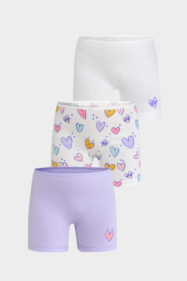 Berrak 5661 3'lü Kız Çocuk boxer