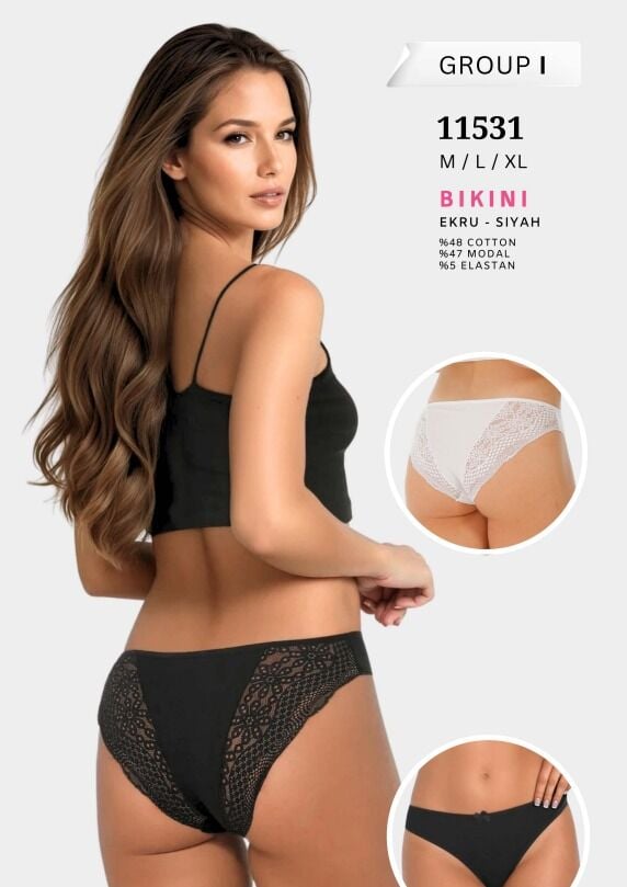 Berrak 11531 Dantelli Kadın Külot