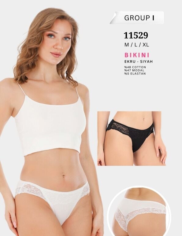 Berrak 11529 Dantelli Modal Kumaş Kadın Külot