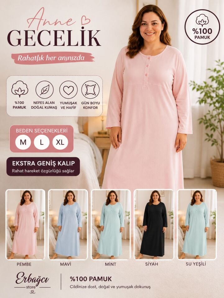 İnci Ceyda Melisa Kumaş Gecelik