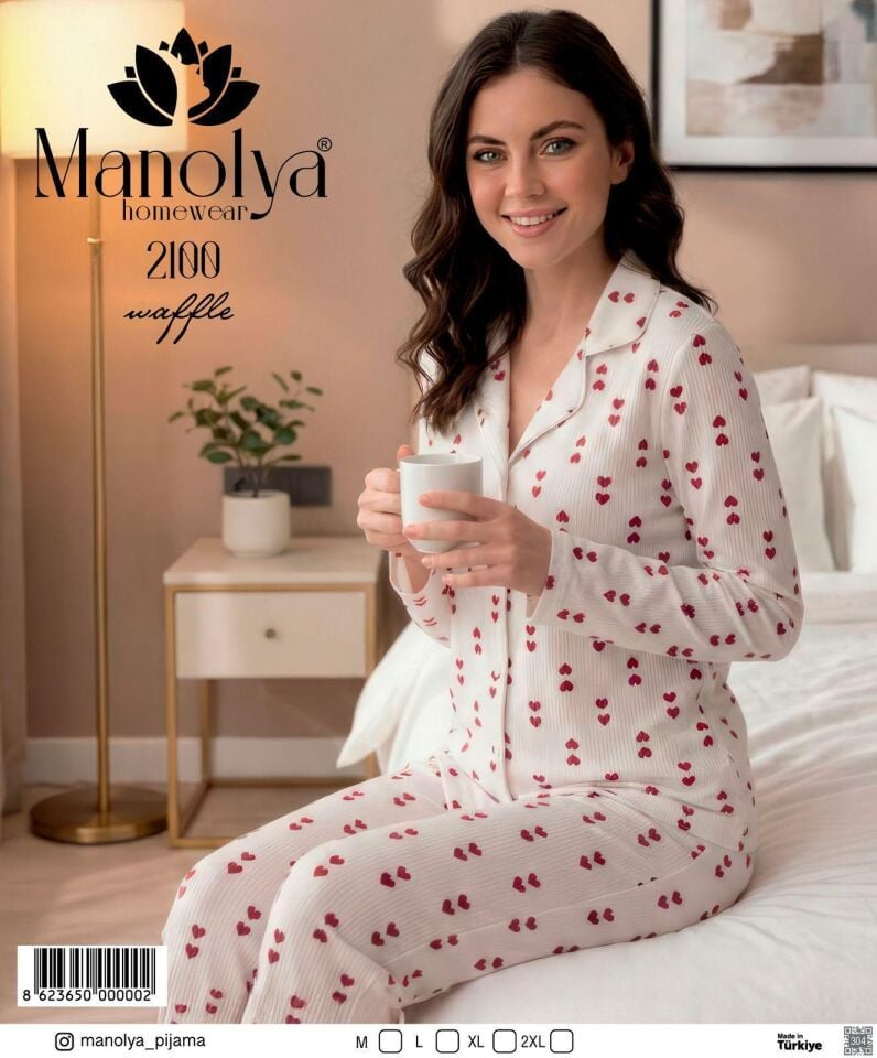 Manolya Waffle Pijama Takım