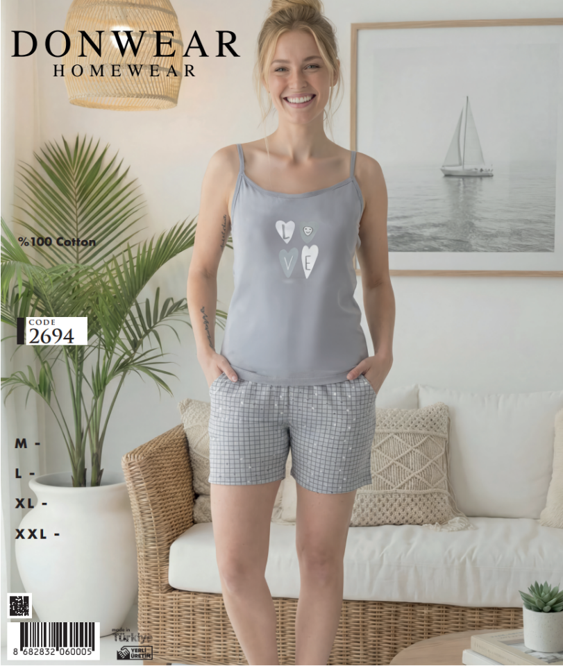 Donwear 2694 Şortlu Takım