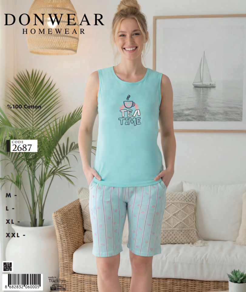 Donwear 2687 Şortlu Takım
