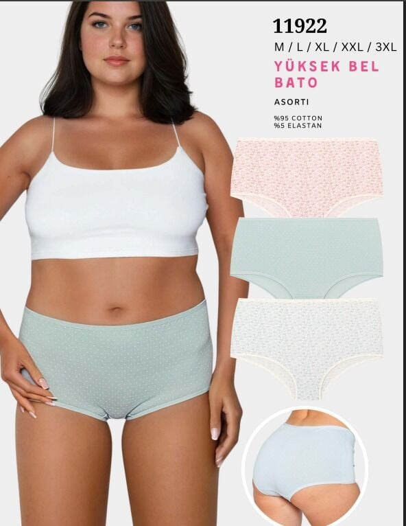 Berrak 11922 Yüksek Bel Büyük Beden Külot