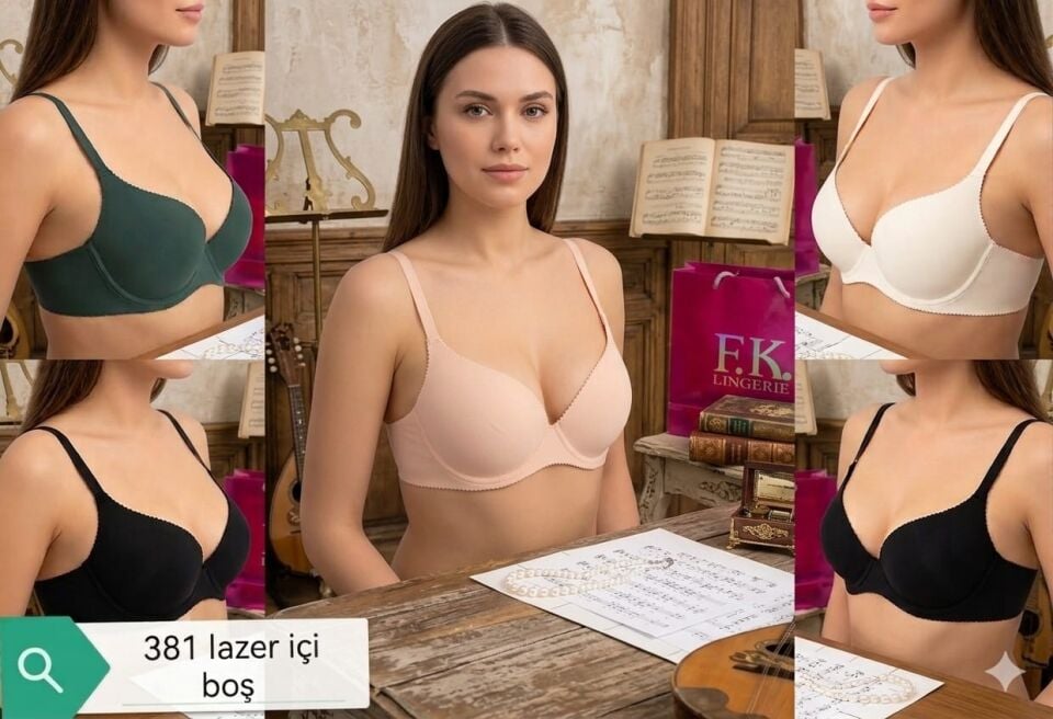 Fk 381 Lazer Kesim Dolgusuz Sütyen