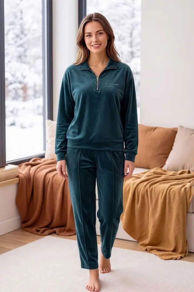 Pijapia 4081 Kadife Pijama Takım