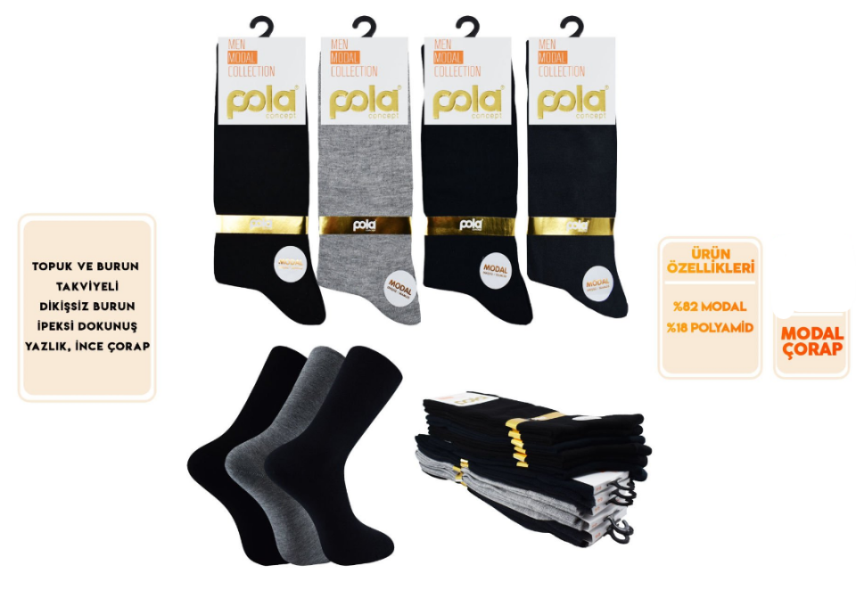Pola 4050 Erkek Modal Çorap