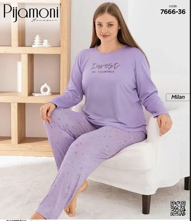 Pijamoni 7666-36 Büyük Beden