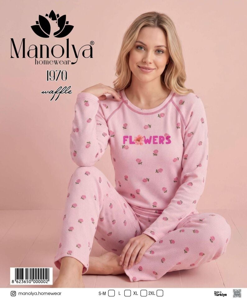 Manolya 1970-1 Uzun Kol Kadın Pijama Takım