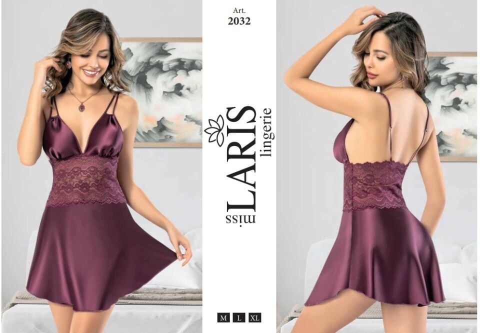 Miss Laris 2032 Saten Gecelik