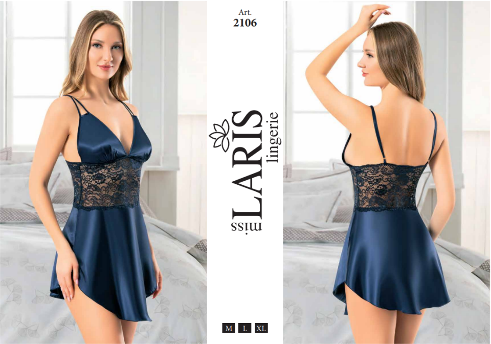 Miss Laris 2106 Saten Gecelik