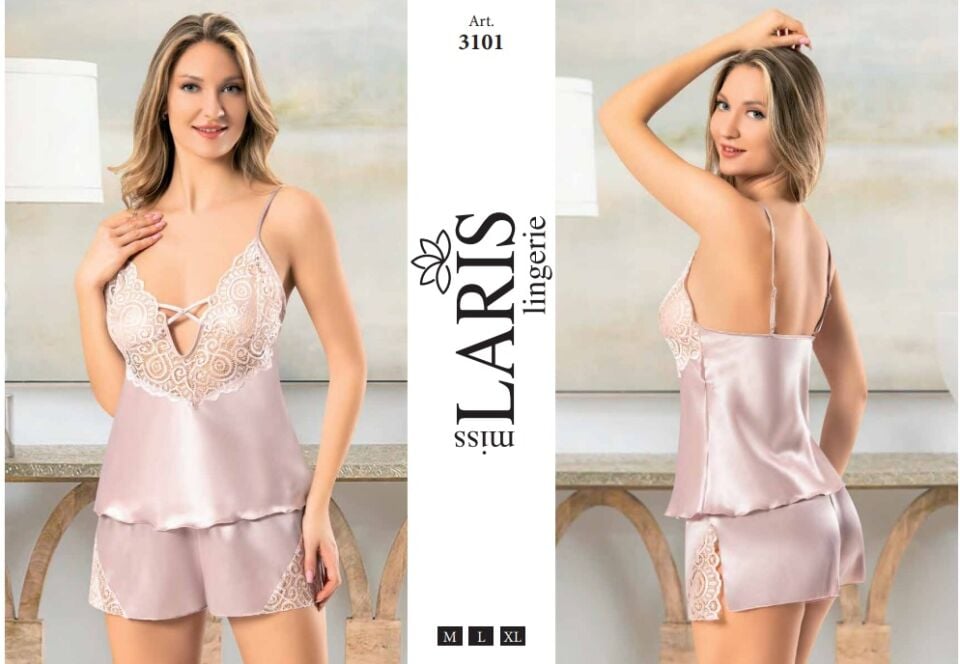 Miss Laris 3101 Saten Şort Takım