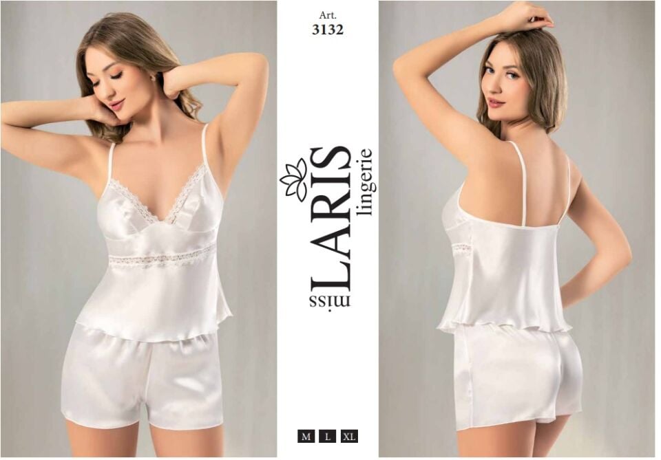 Miss Laris 3132 Saten Şort Takım