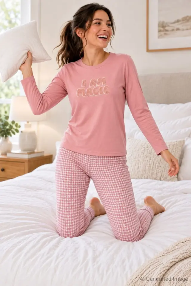 Pijapia 4023 Termal Kumaş Kadın Pijama Takım