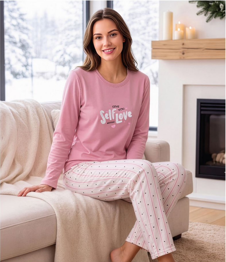 Pijapia 4022 Termal Kumaş Kadın Pijama Takım