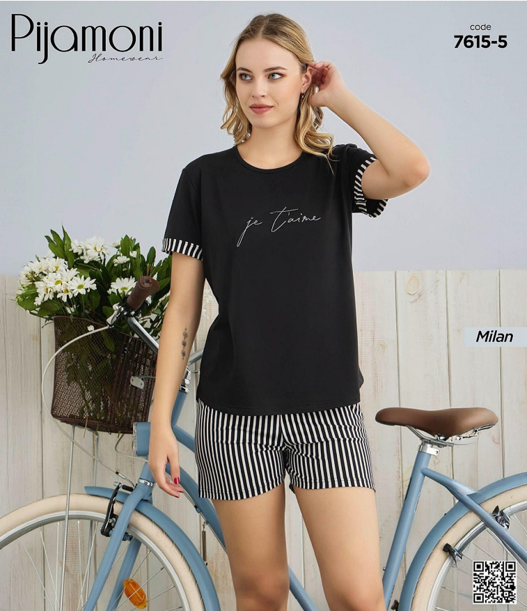 Pijamoni 7615-5 Milan Şortlu