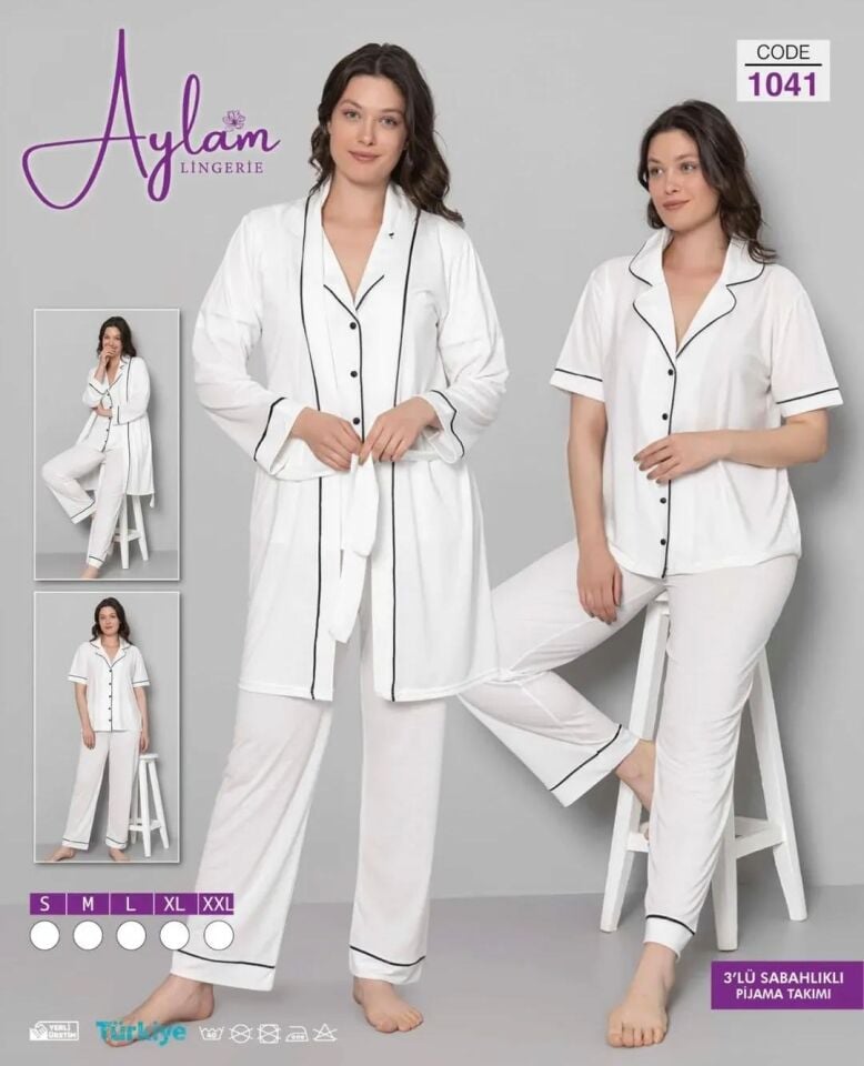 Aylam 1041 Sabahlıklı Pijama Takım