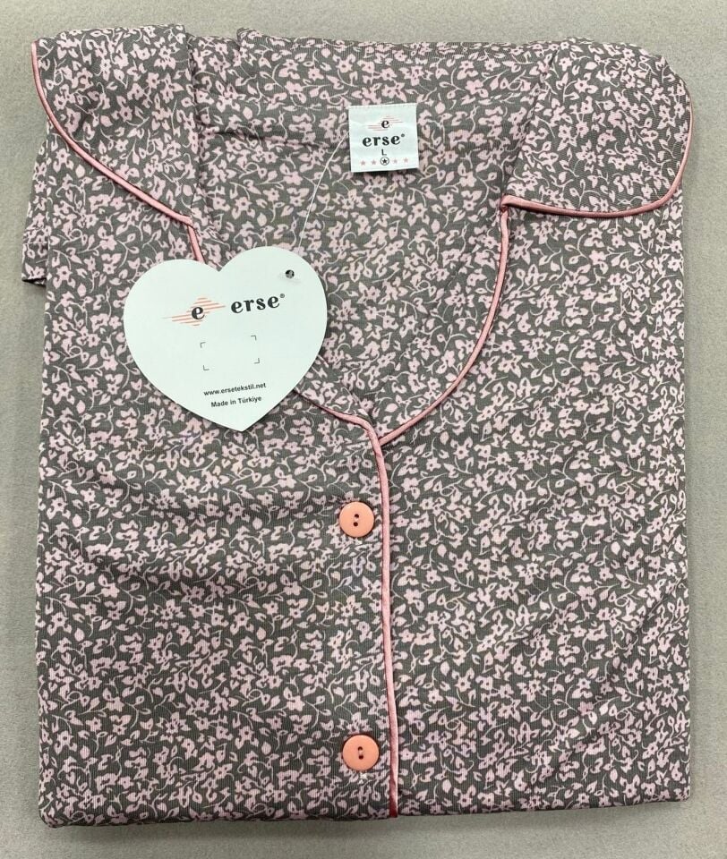 Erse 802 Boydan Düğmeli Pijama Takım