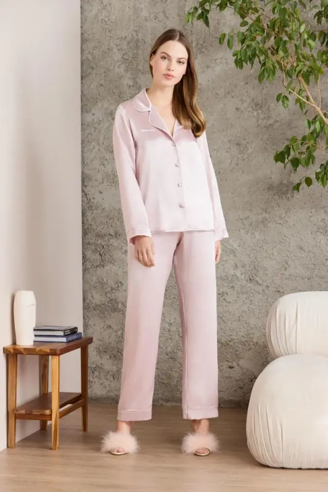 Pierre Cardin 1200 Saten Pijama Takım