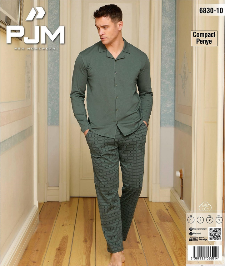 Pijaman 6830-10 Boydan Düğmeli