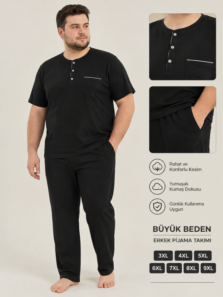 Kly 26404 Büyük Beden Pijama Takım
