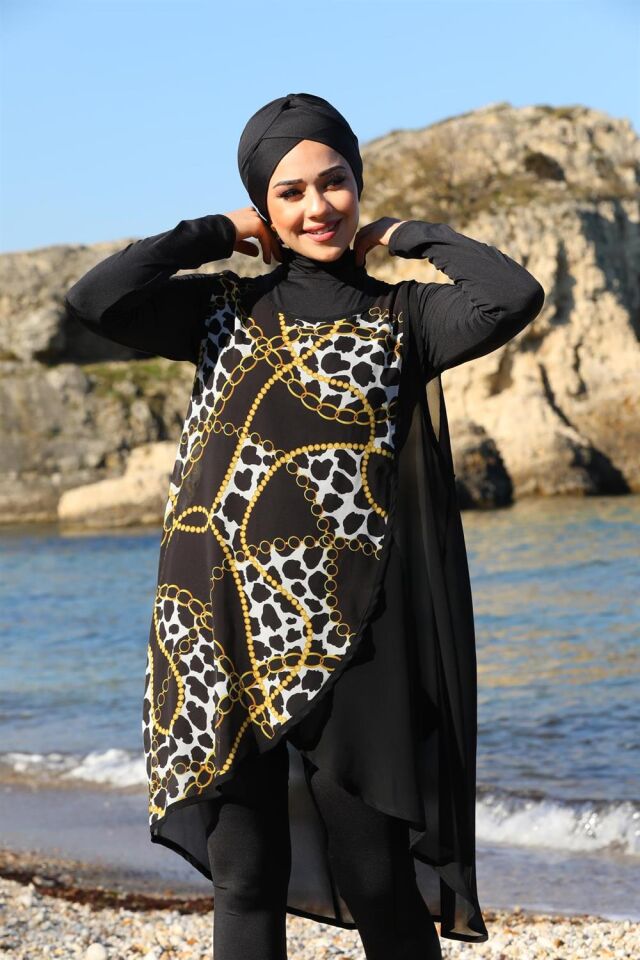Chelly 3390 Pareolu Tesettür Mayo Takımı