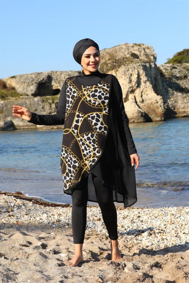 Chelly 3390 Pareolu Tesettür Mayo Takımı
