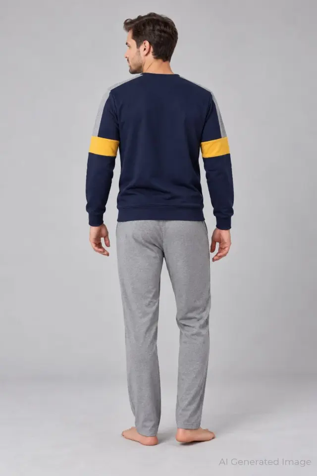 Pijapia 4002 Lacivert Erkek Spor Pijama Takım