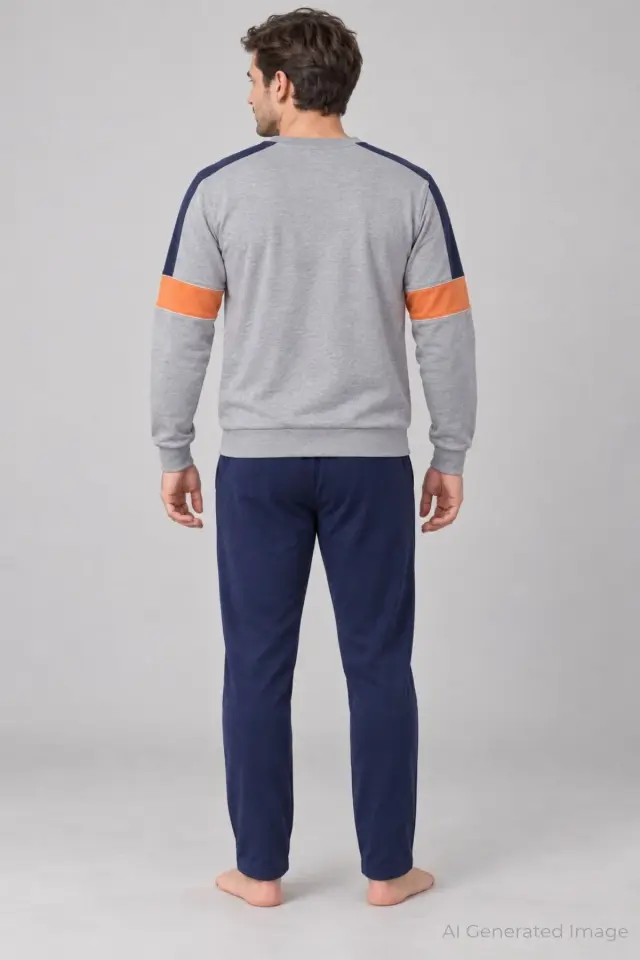 Pijapia 4002 Gri Erkek Spor Pijama Takım