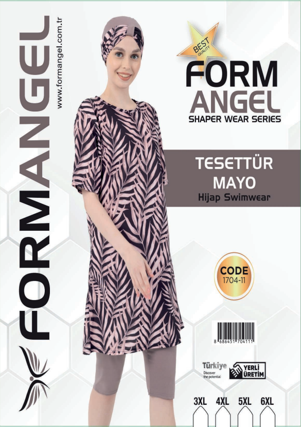 Form Angel 1704-11 Büyük Beden Yarım Kol Haşema