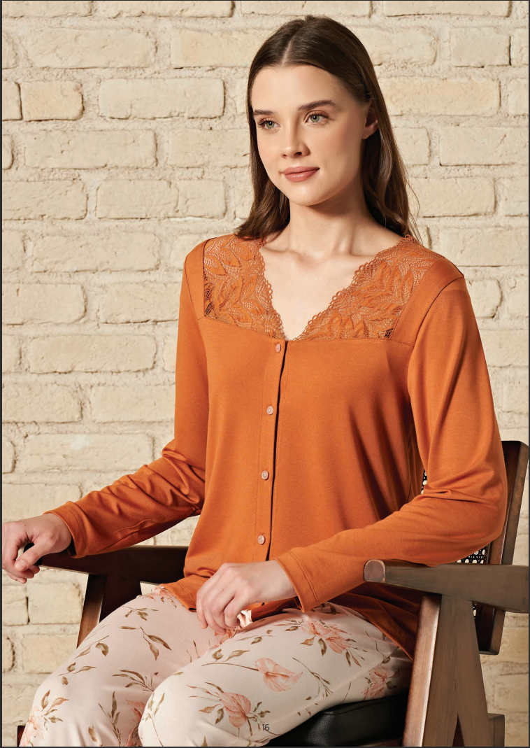 Kadın Uzun Kol Pijama Takım