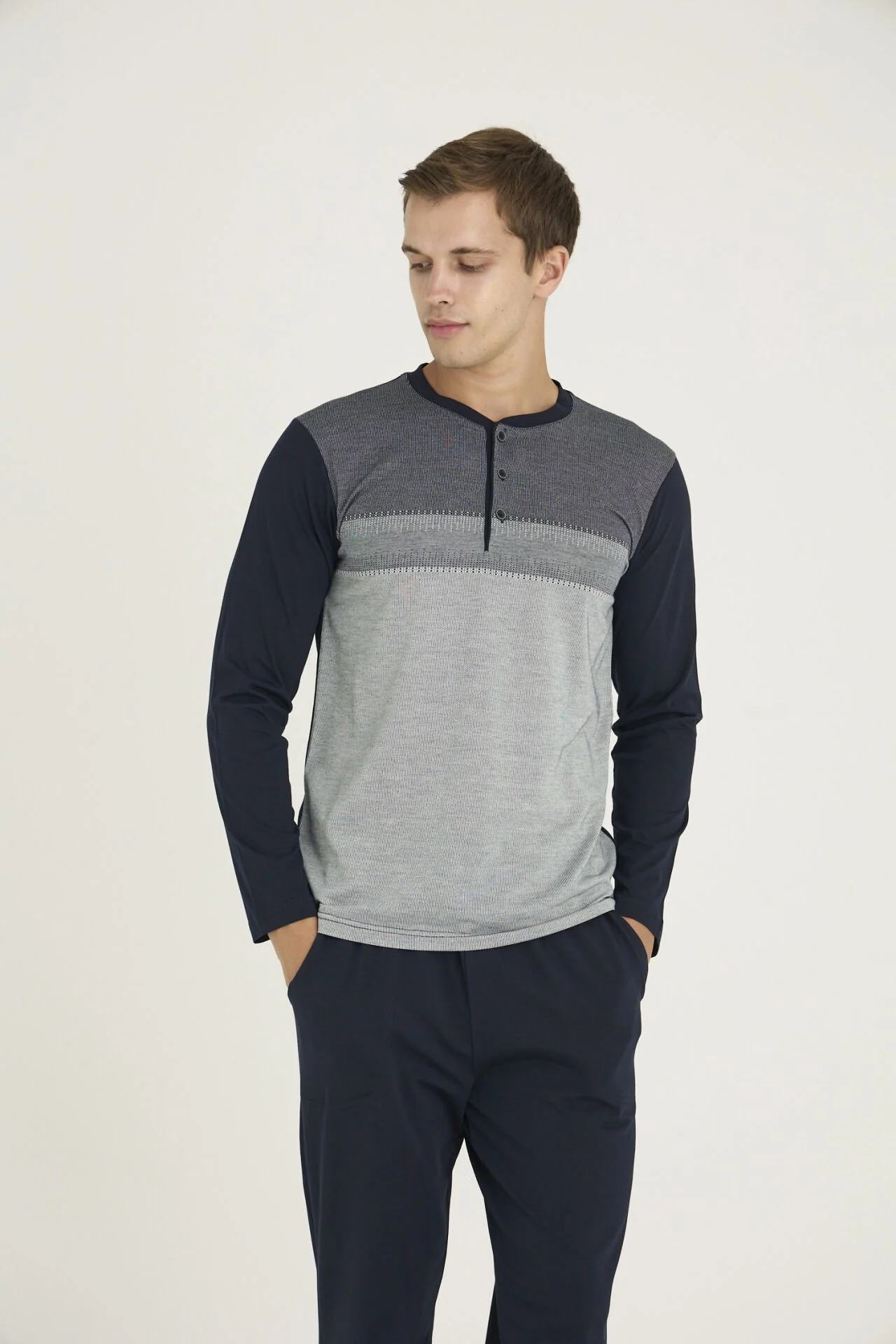 Erkek Uzun Kol Pijama Takım